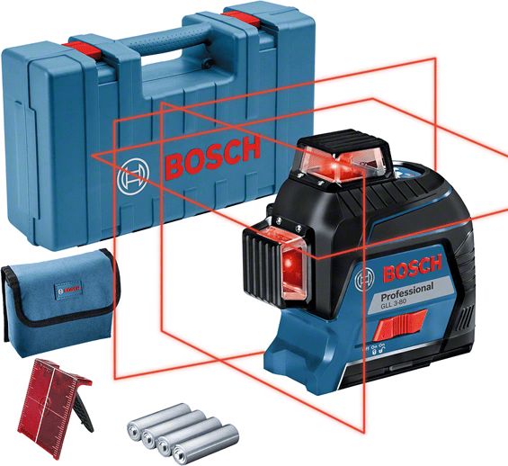 Bosch Laser płaszczyznowy GLL 3-80 czerwony