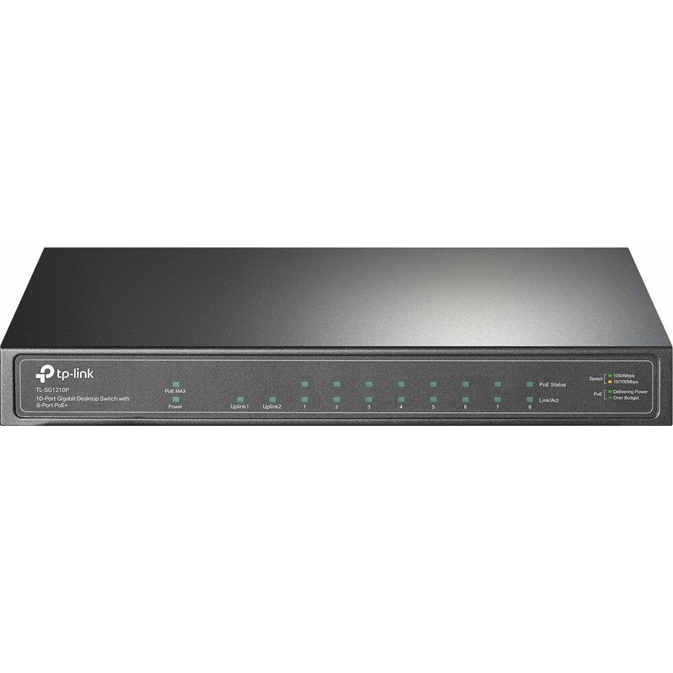 Switch|TP-LINK|TL-SG1210P|Desktop/pedestal|9x10Bas e-T / 100Base-TX / 1000Base-T|1xSFP|PoE+