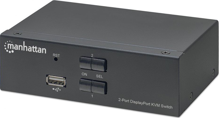 Manhattan 153546 Przełącznik KVM DisplayPort/USB 2x1