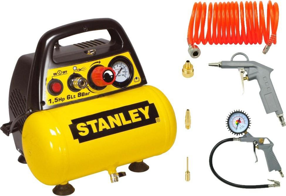 OIL-FREE COMPRESSOR 6L+PNEUMATIC KIT STANLEY |