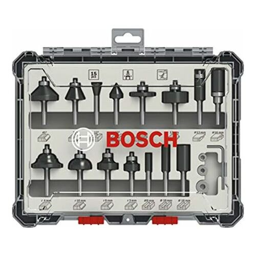 Bosch BOSCH ZESTAW FREZÓW 15szt. UCHWYT