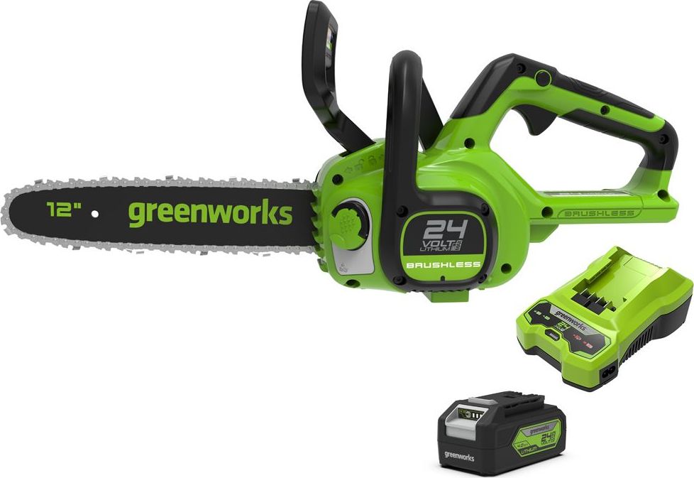 Piła łańcuchowa Greenworks 24V , zestaw ładowarka