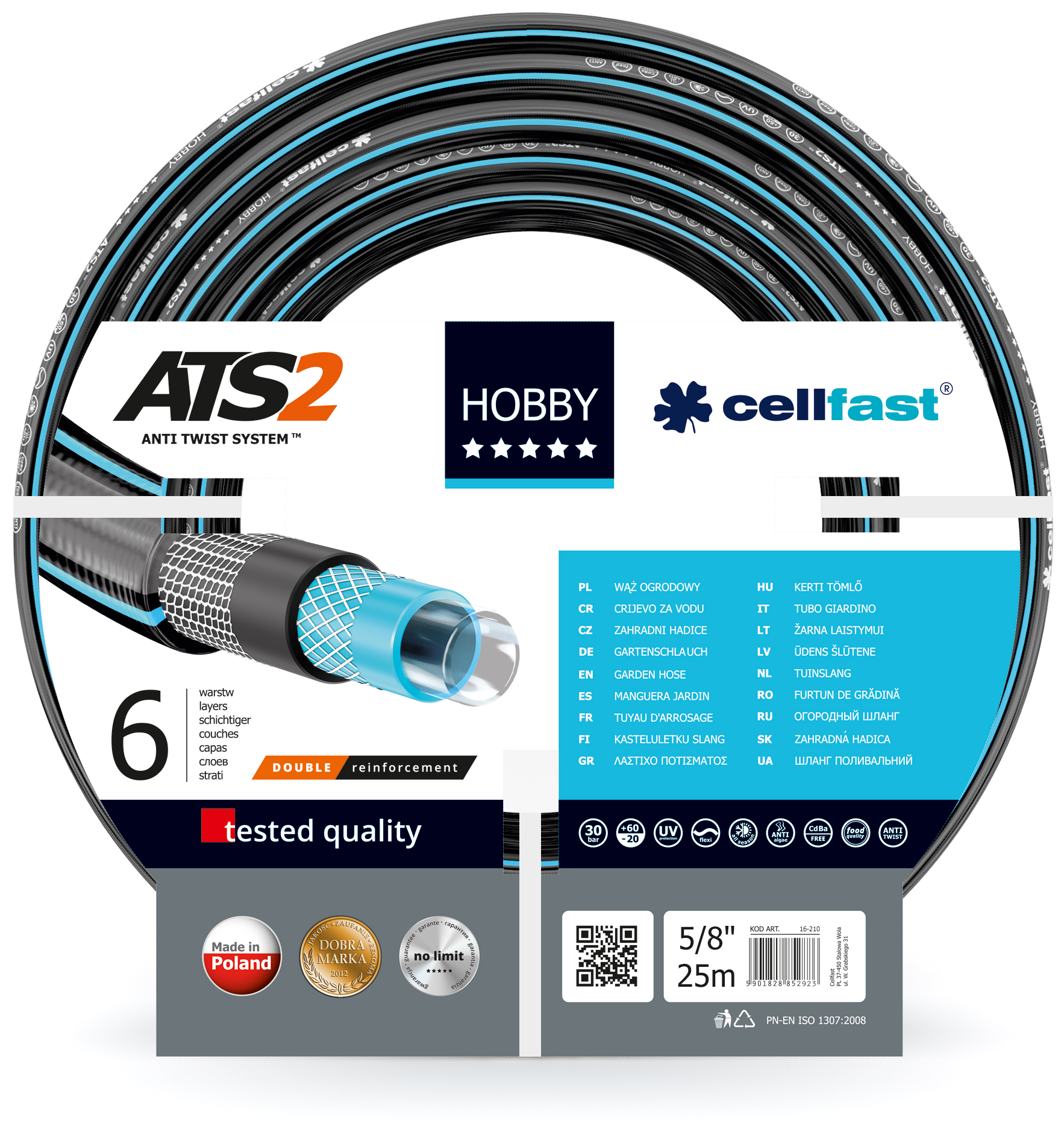 Cellfast Wąż ogrodowy Hobby 5/8`` 50m