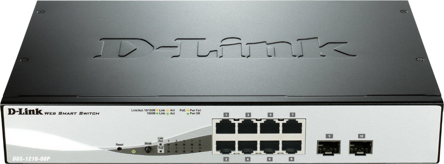 DLINK Switch DGS-1210-08P 8GE PoE 2SFP