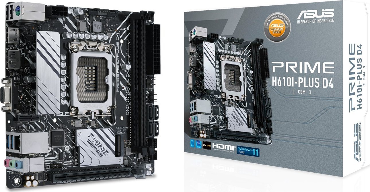 ASUS Prime H610I-Plus D4-CSM, Intel H610