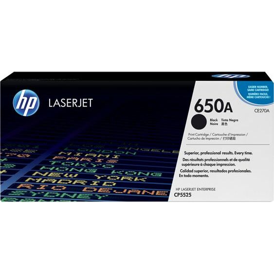 Toner HP 650A Black Oryginał  (CE270A)