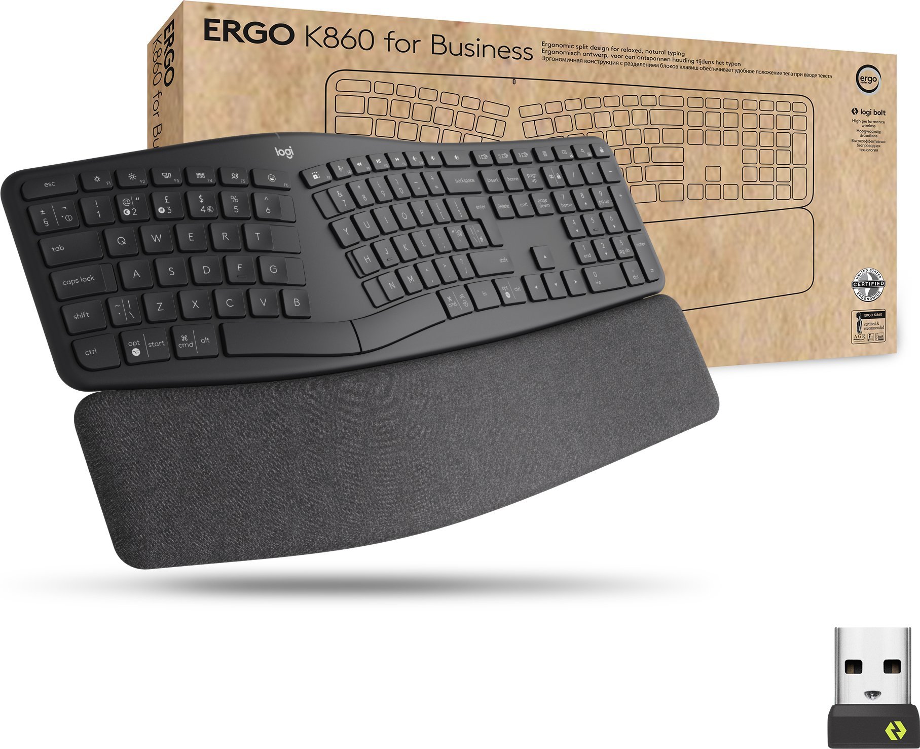 KEYBOARD WRL ERGO K860 US/GRAPHITE 920-010352