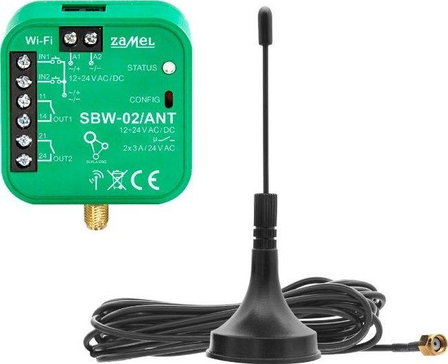 Zamel 2-kanałowy sterownik bramowy Wi-Fi Supla