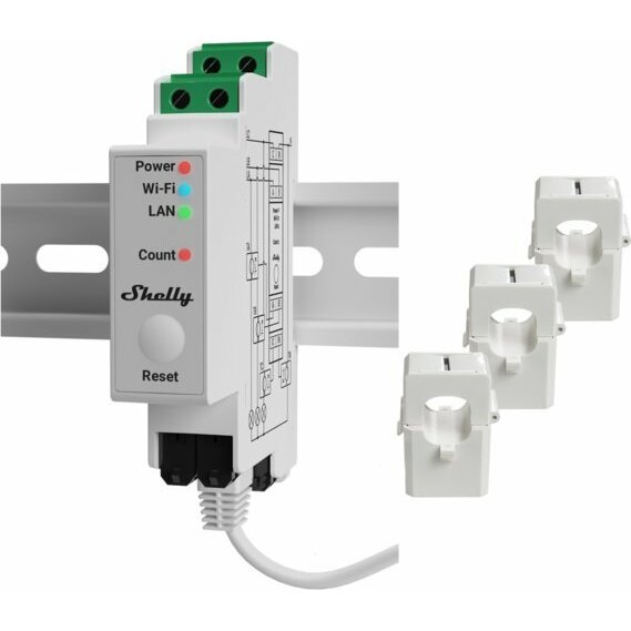 Shelly PRO 3EM 120A 3-Phase Energy