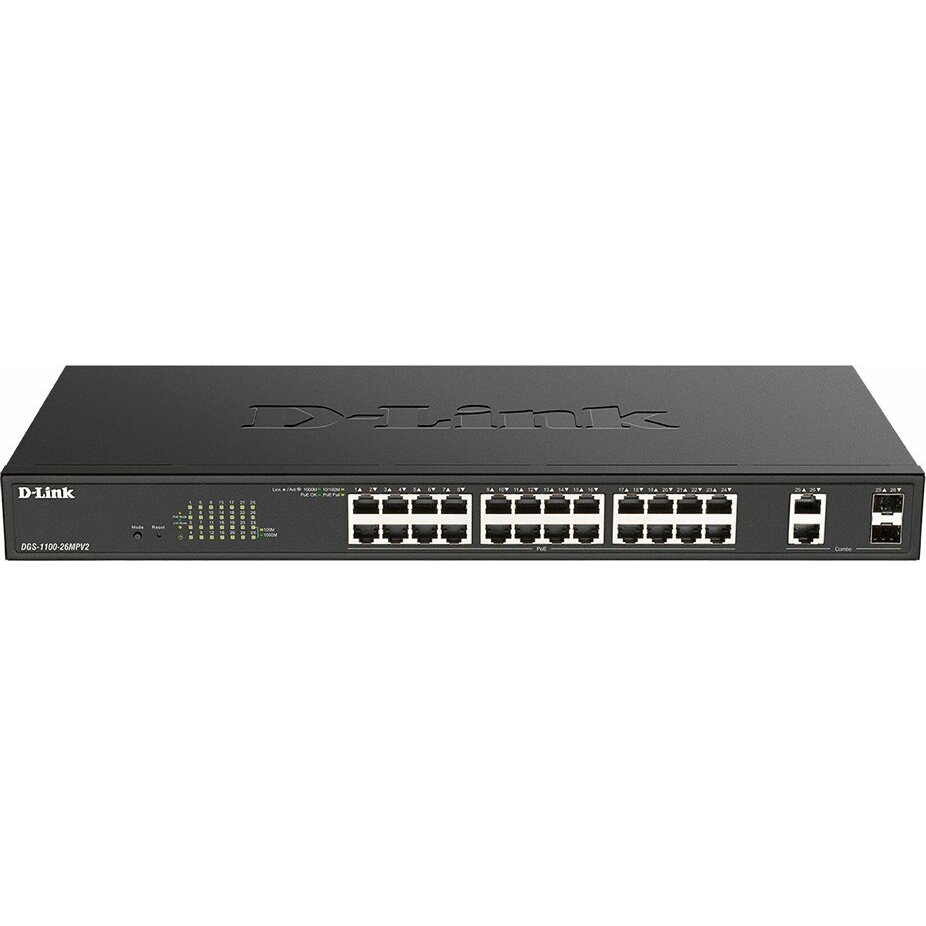 DLINK Switch Smart DGS-1100-26MPV2 24GbE PoE+