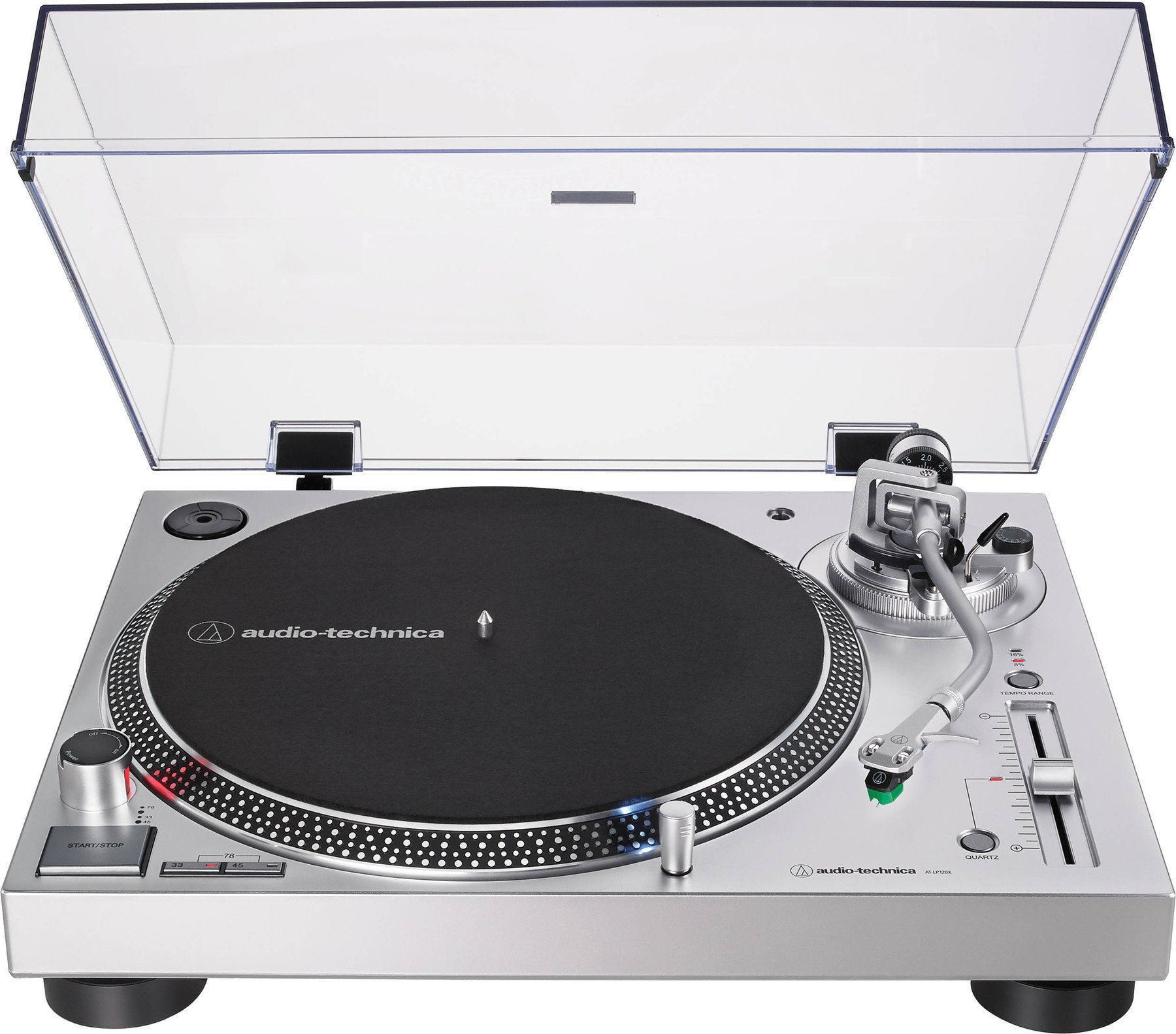 Audio-Technica AT-LP120X Direktangetriebener Plattenspieler, silber |