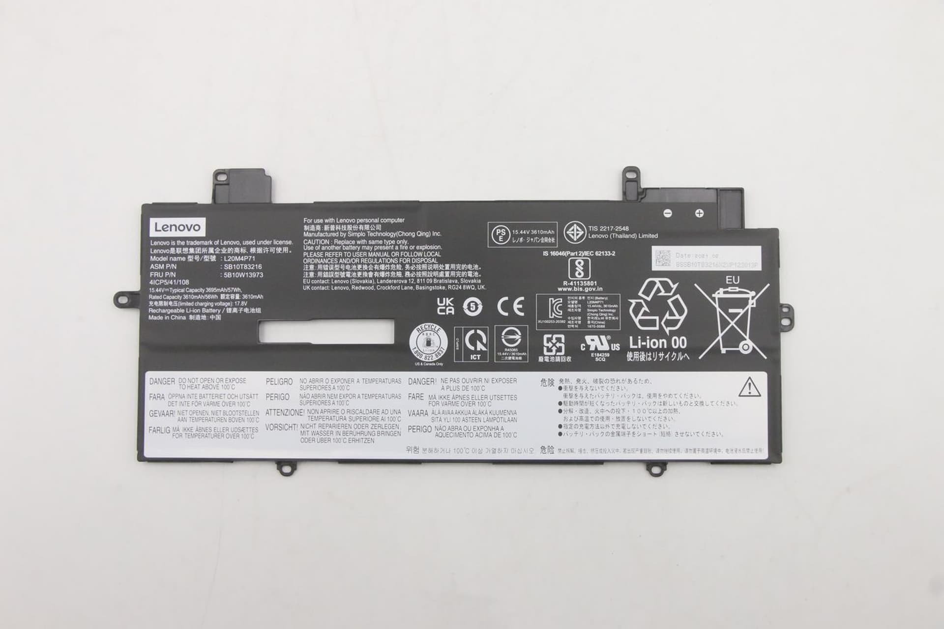 Bateria Lenovo Internal,4c,57Wh,LiIon