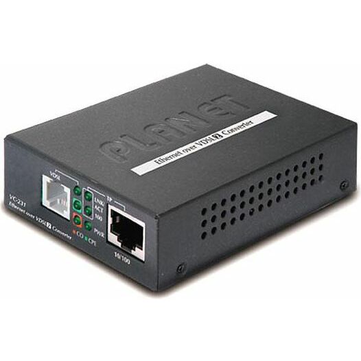 Konwerter światłowodowy Planet VDSL2 1xRJ-11, 1xRJ-45
