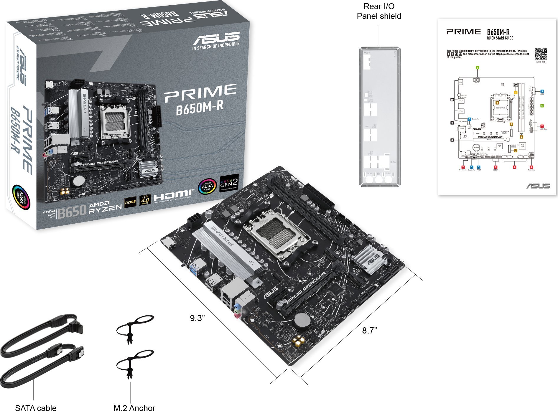 Mainboard|ASUS|AMD B650|SAM5|Micro-ATX|Memory DDR5|Memory slots 2|1xPCI-Express 4