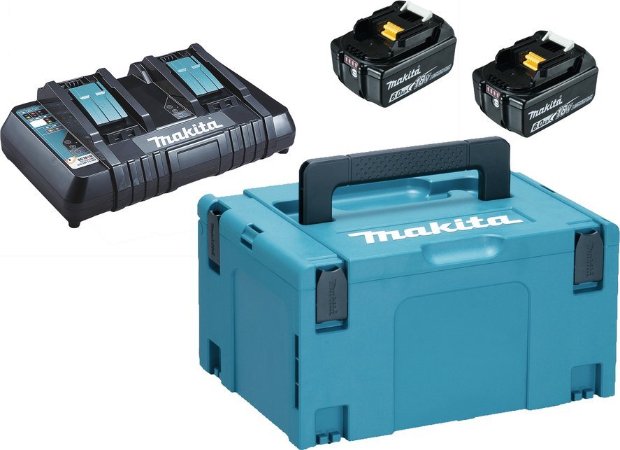 Makita Makita Zestaw Zasilający 18V (Bl1860Bx2+Dc18Rd)