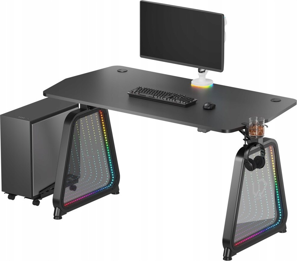 Biurko Ultradesk BOOSTER Czarne 136 cm