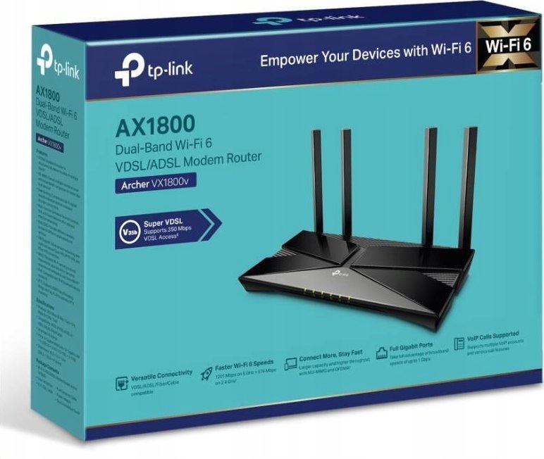 TP-Link Archer VX1800V Wi-Fi 6 VDSL/ADSL
