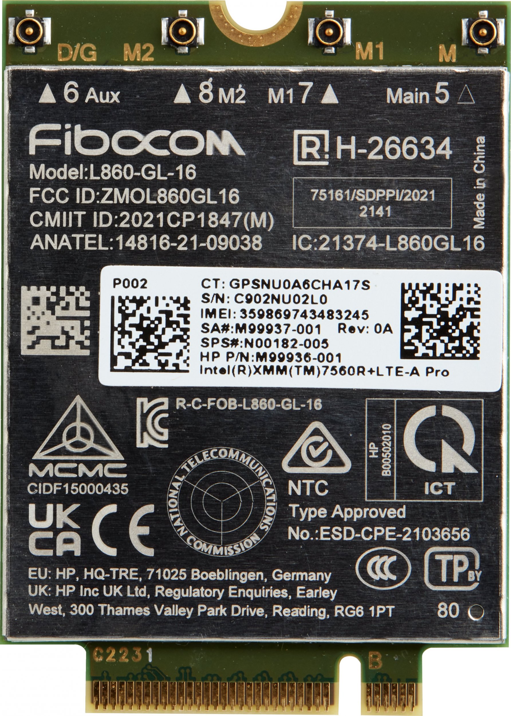 Karta sieciowa HP XMM 7560 R+