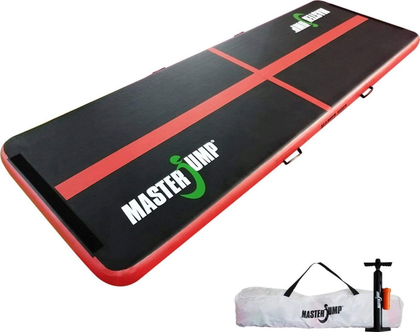 Master Dmuchany materac gimnastyczny MAS-B860-Black-Red 300