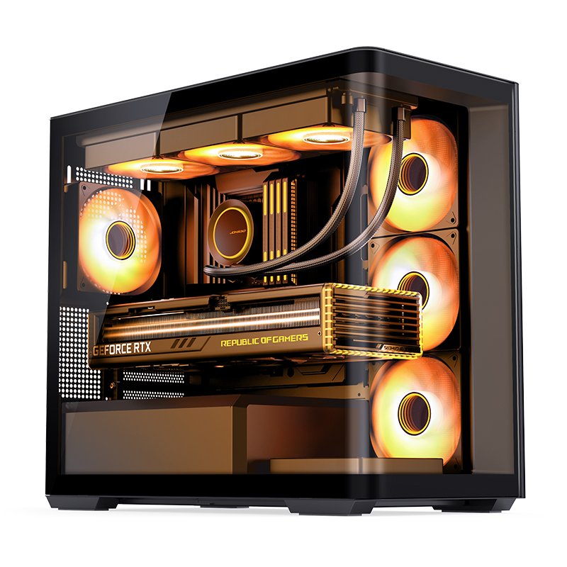 Jonsbo D300, Tempered Glass, Black |