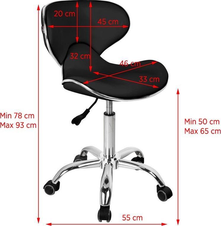 Gabbiano GABBIANO TABORET KOSMETYCZNY Q-4599 CZARNY