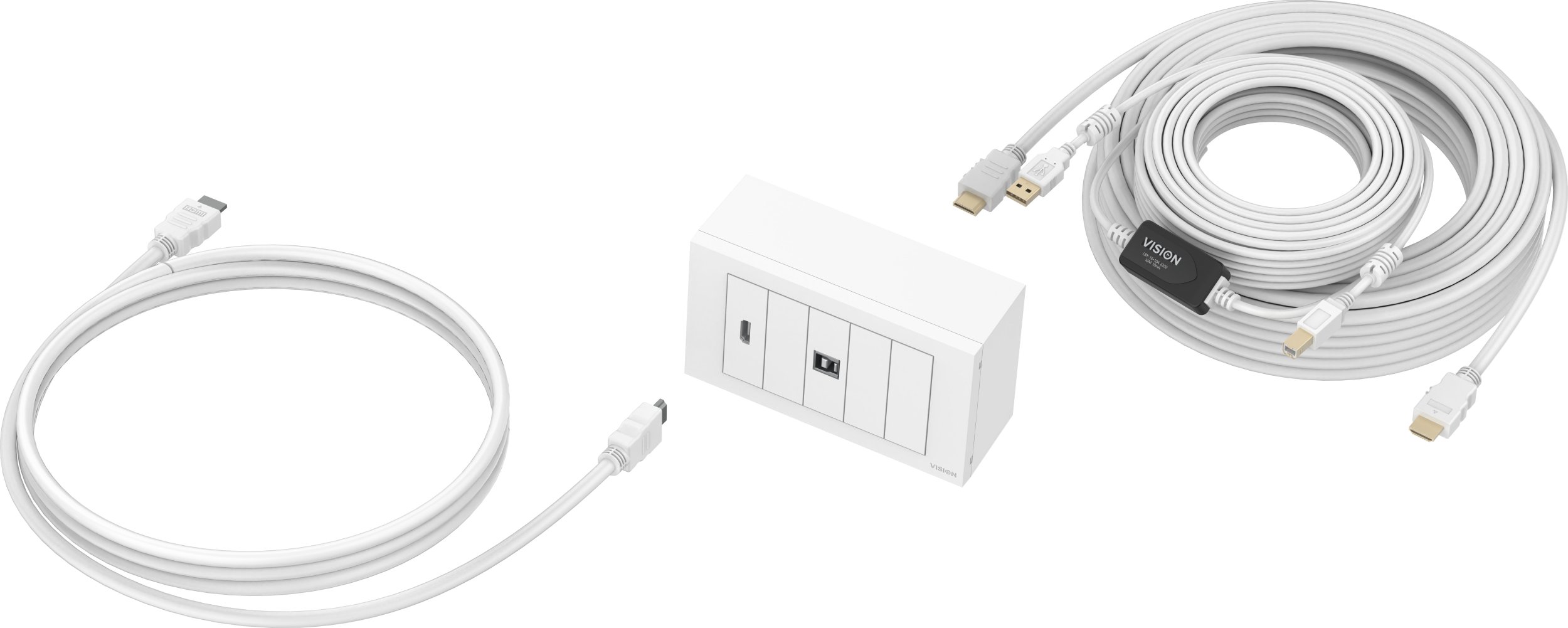 Vision Techconnect Modulares AV-Panel mit Kabeln