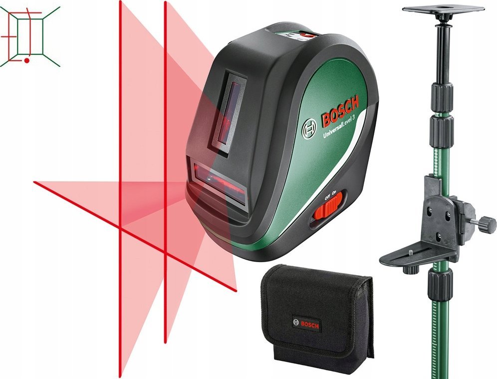 Bosch Laser krzyżowy UniversalLevel 3 czerwony