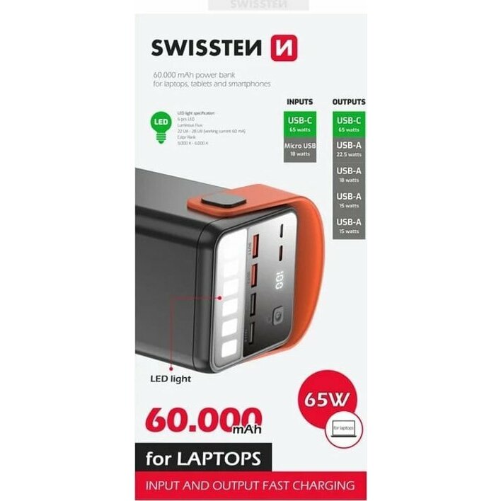 Powerbank Sourcing Swissten Power Line 60000mAh