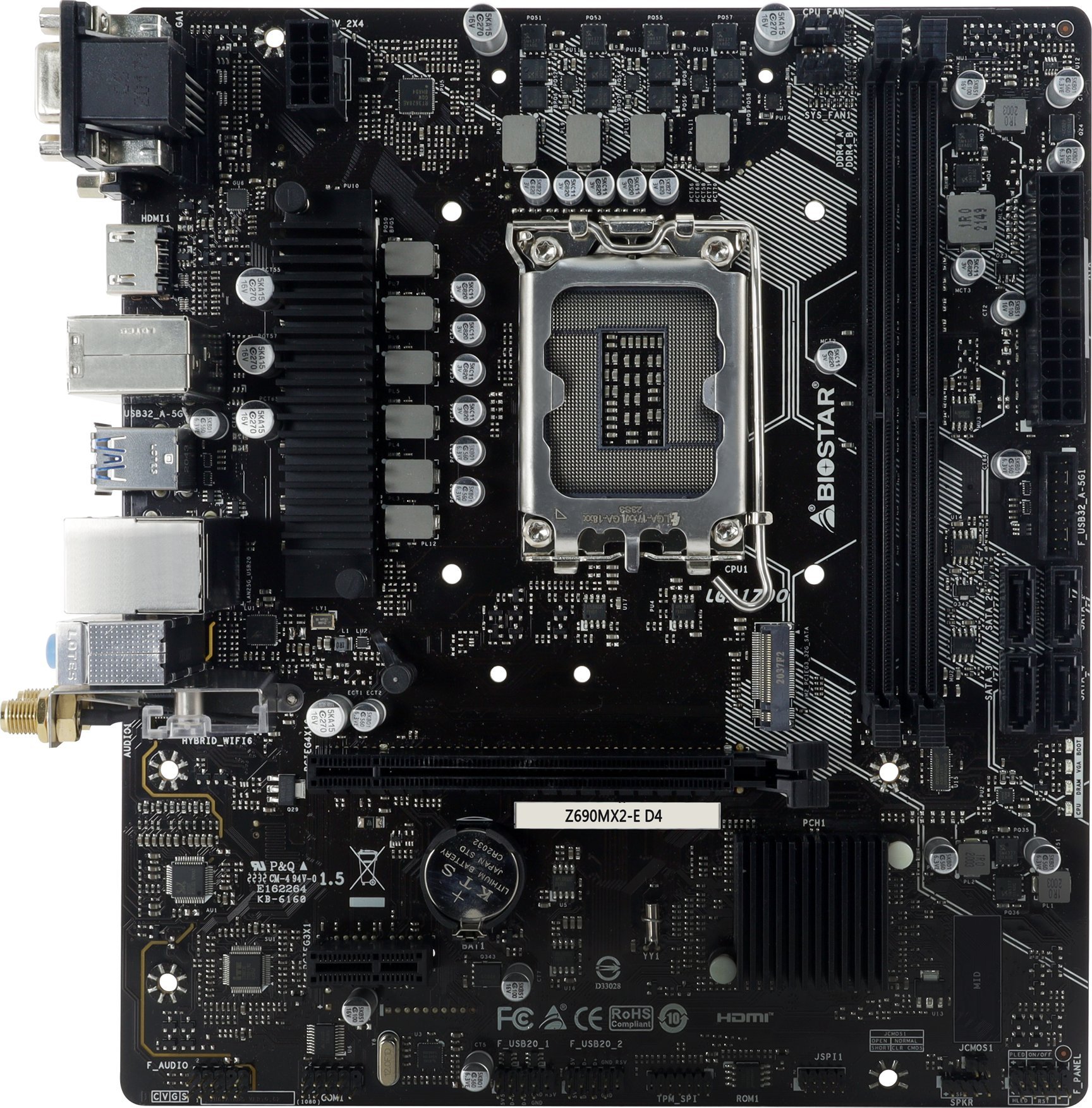 Biostar Z690MX2-E D4 motherboard Intel Z690