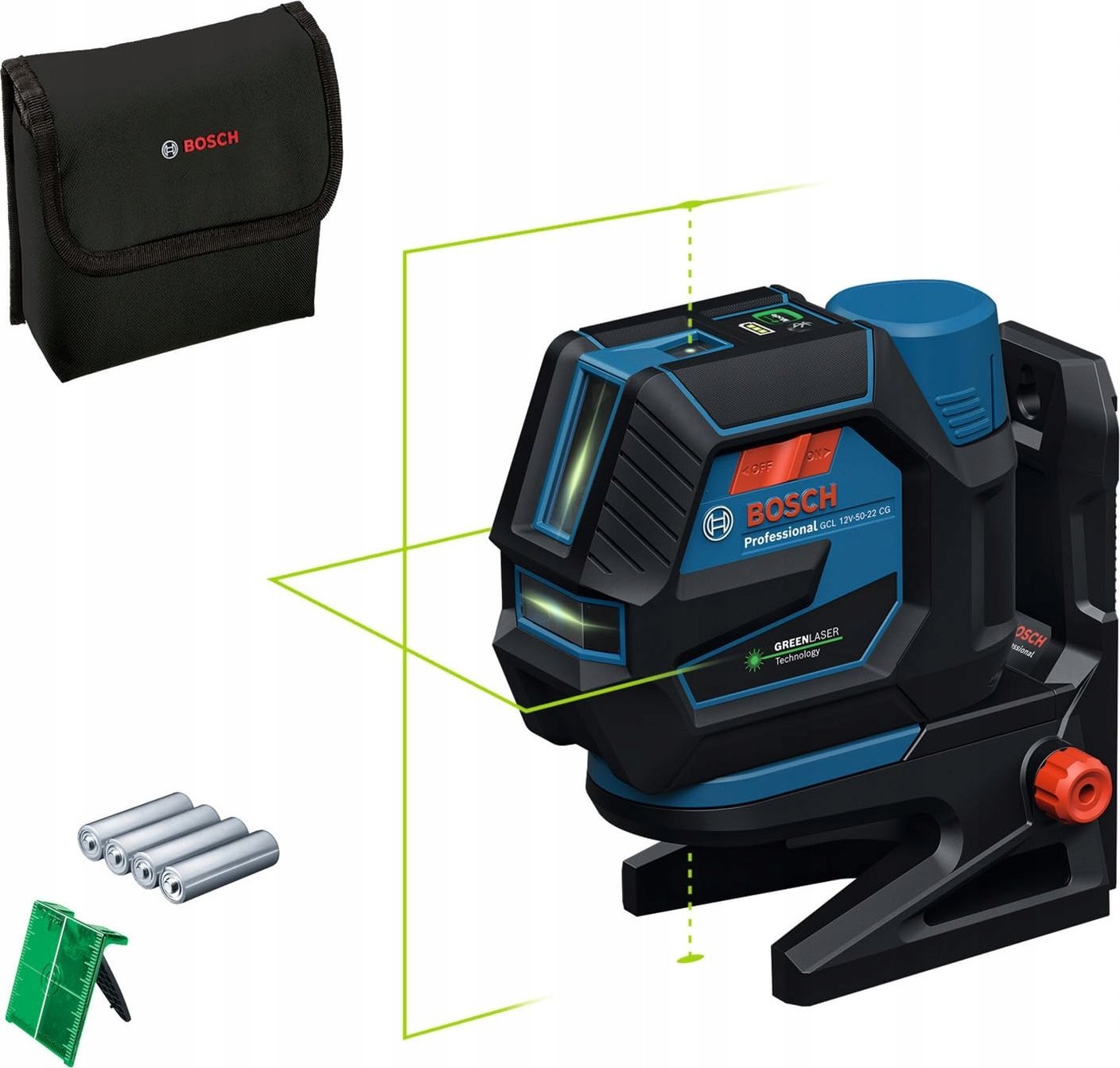 Bosch LASER LINIOWY GCL 12V-50 CG+RM20+TARCZA