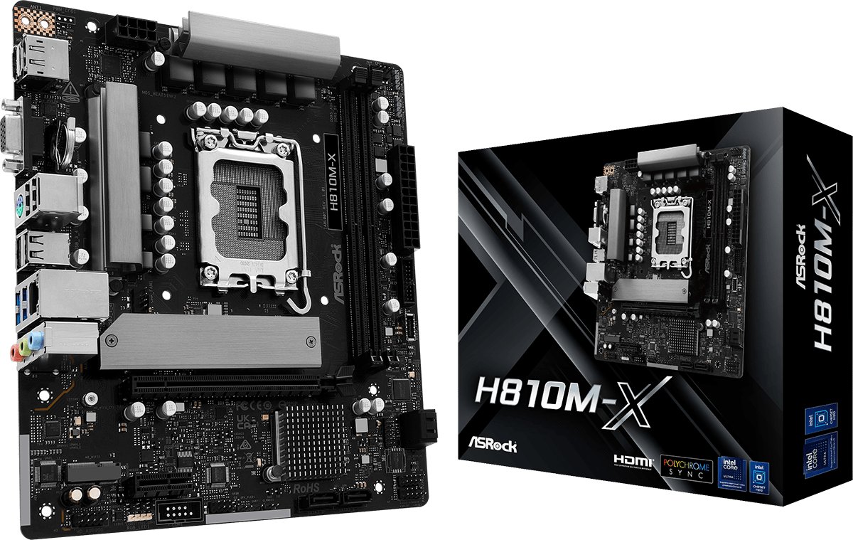 ASRock H810M-X Motherboard | 90-MXBS4-A0UAYZ |