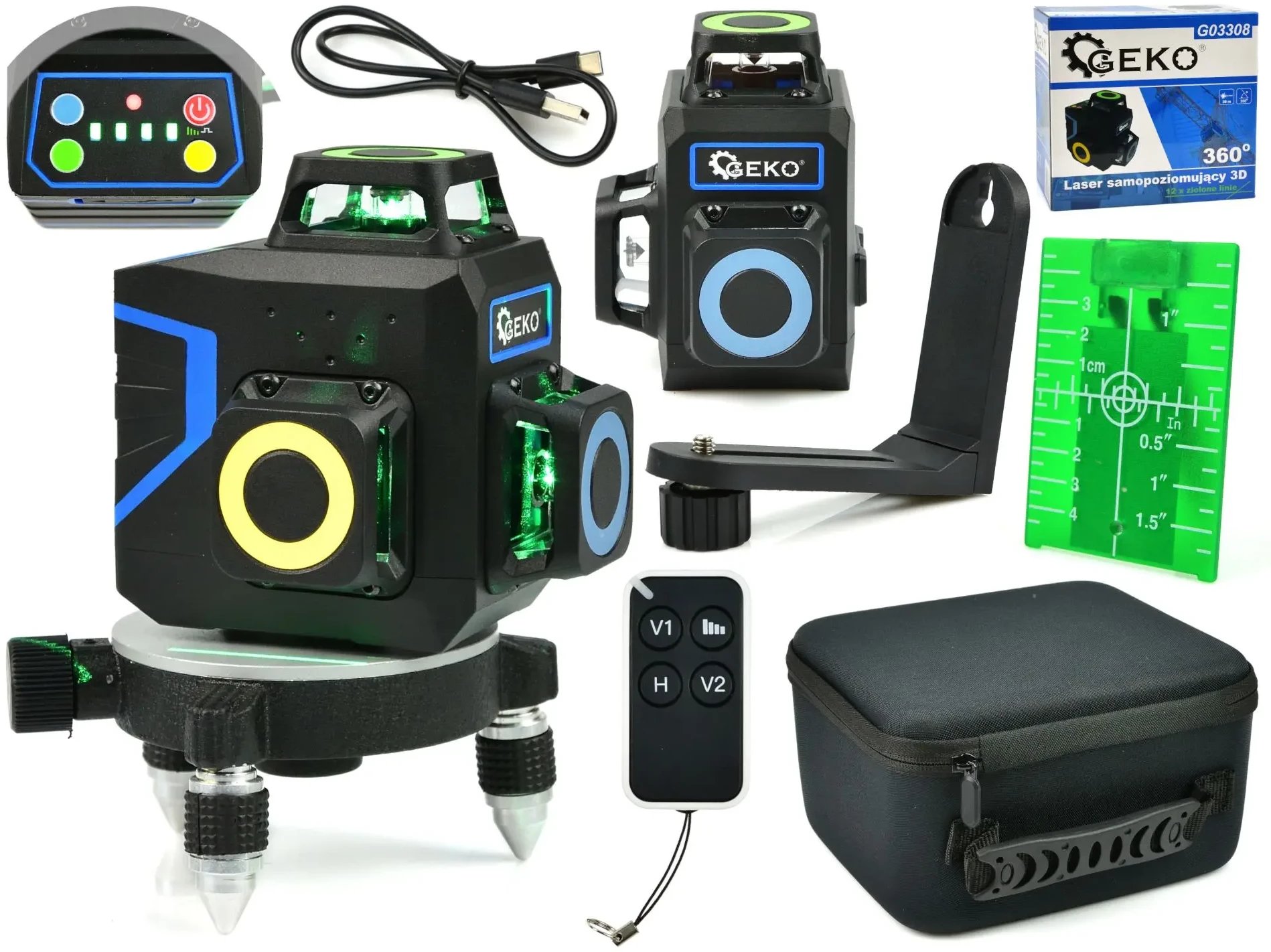 Geko Laser samopoziomujący 3D 360 12x