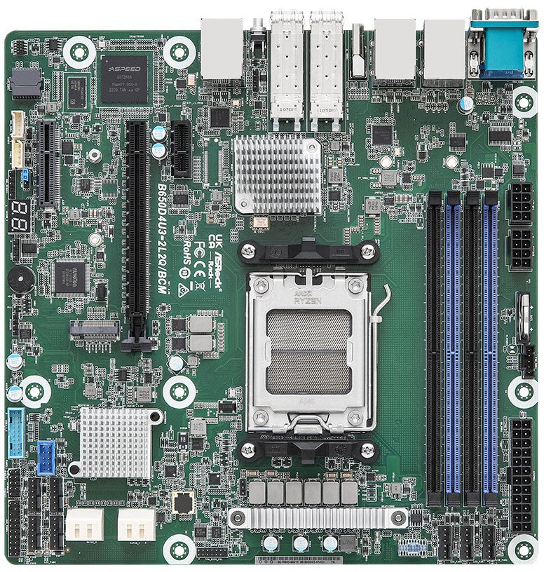ASRock ASRock Mainboard B650D4U3-2L2Q/BCM micro-ATX Sockel