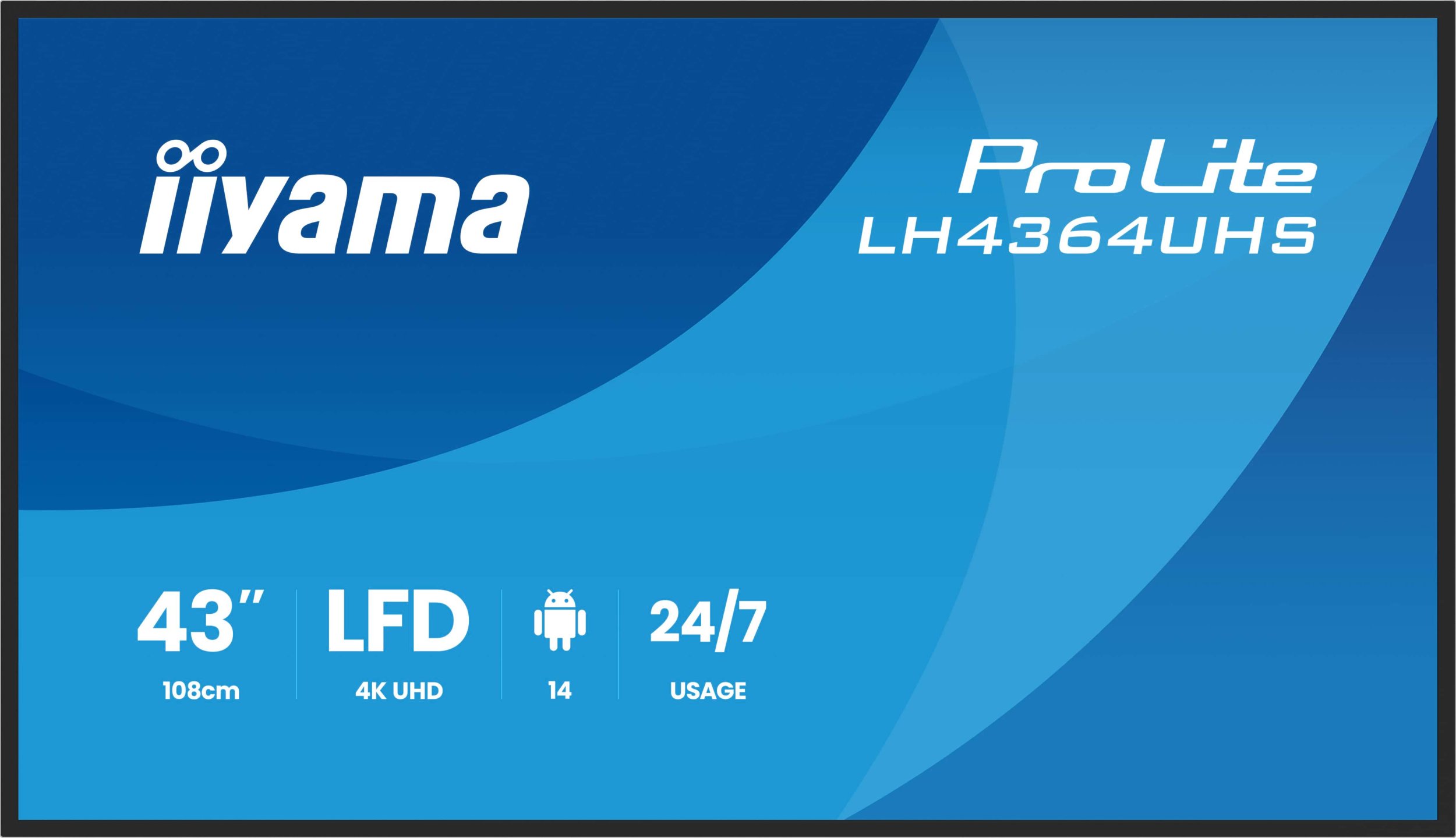 43" iiyama LH4364UHS-B1AG:VA,4K UHD,Android