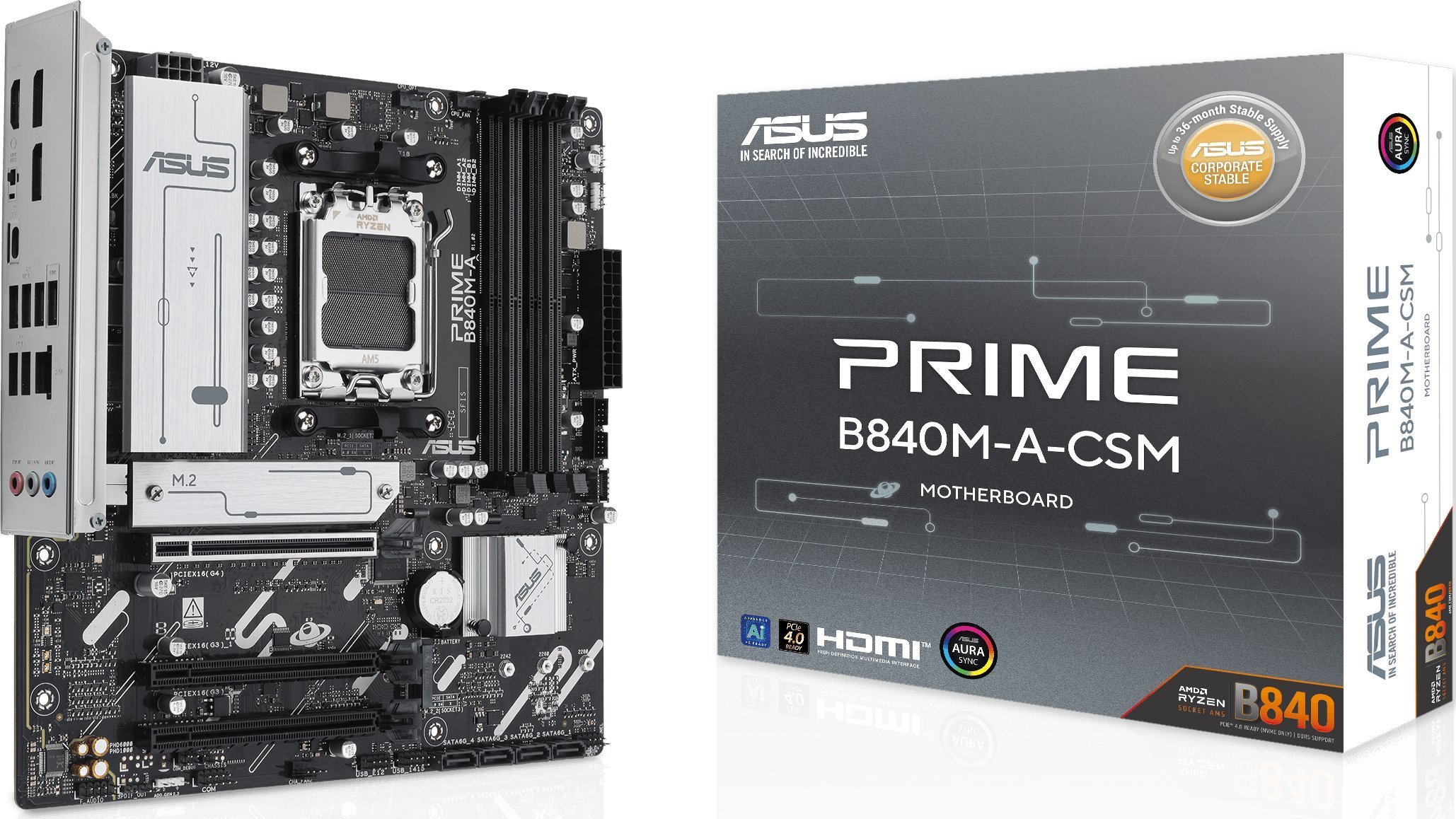ASUS PRIME B840M-A-CSM, AMD B450 Mainboard