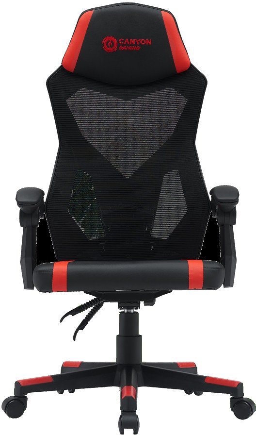 Fotel Canyon Flow MCH01 Mesh Czarno-Czerwony
