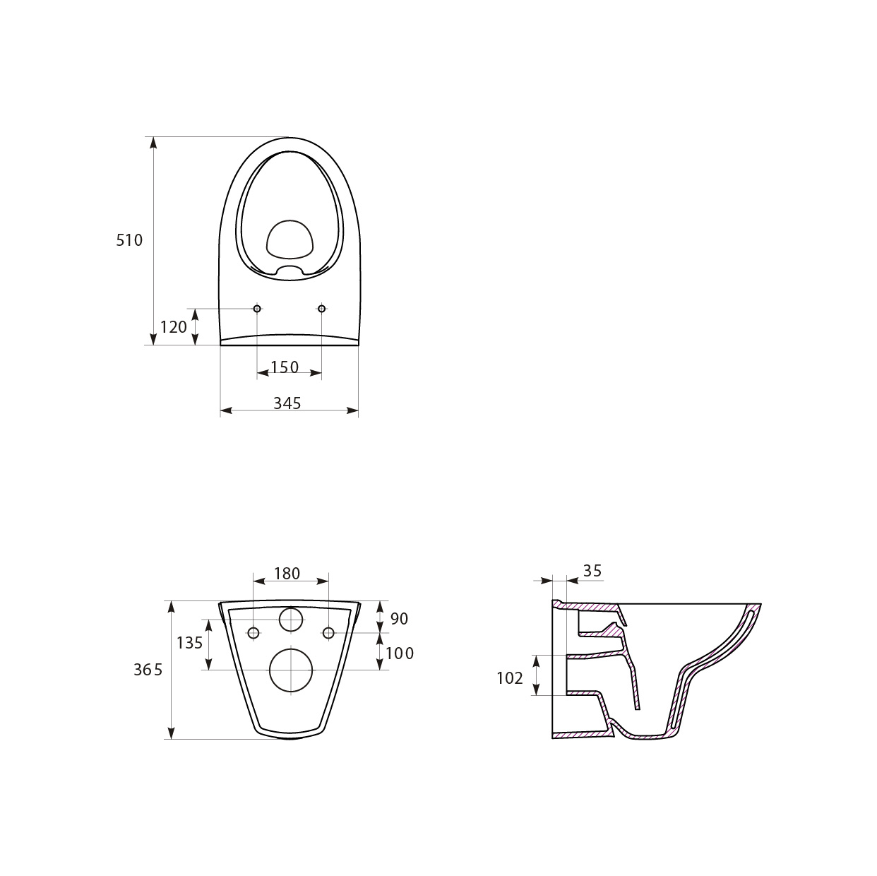 Miska WC Cersanit wisząca Parva New