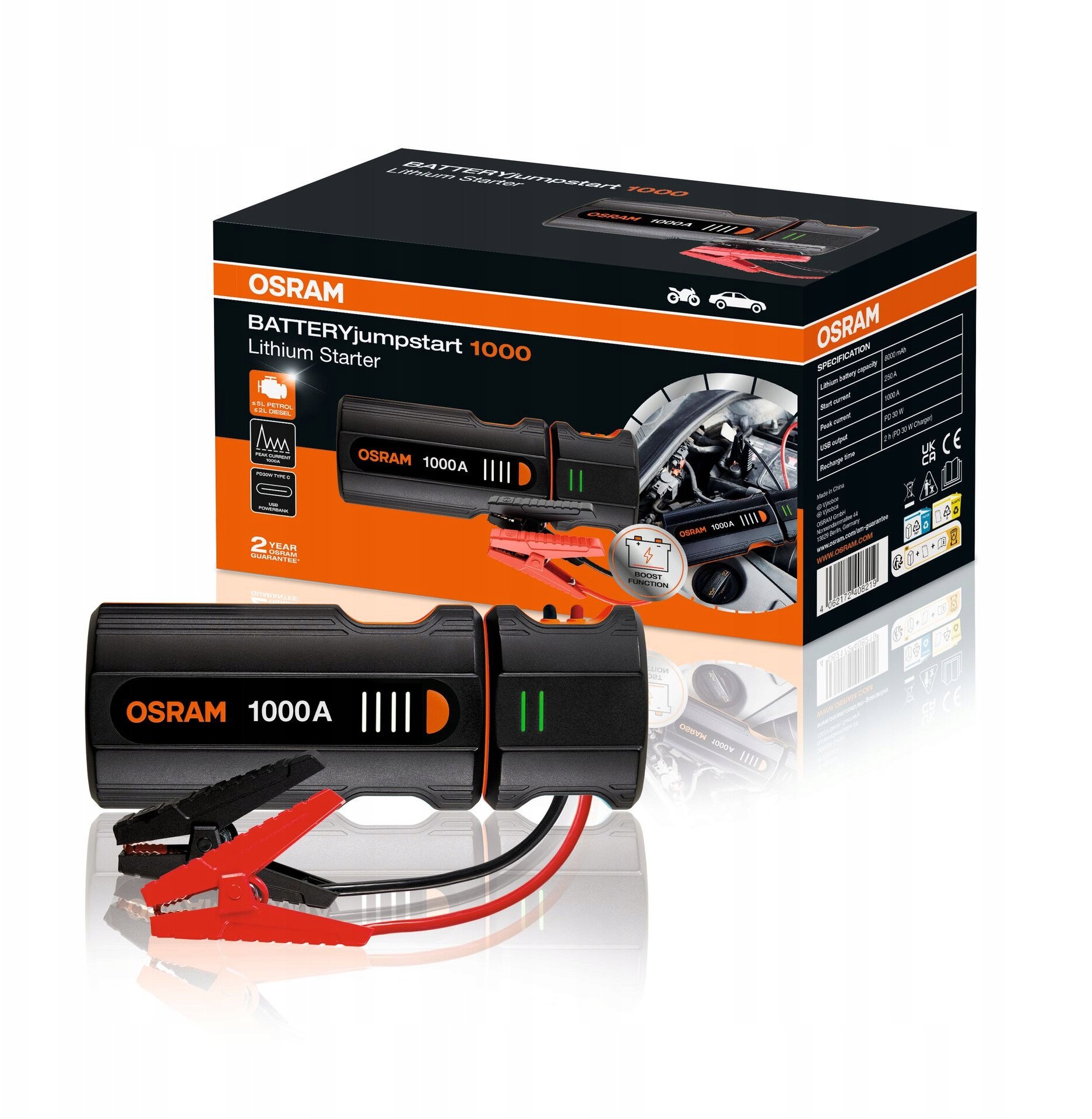 OSRAM Dzinēja iedarbināšanas ierīce BOOSTER Battery