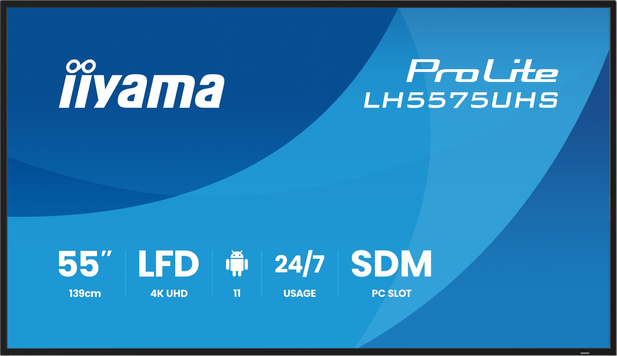 55" iiyama LH5575UHS-B2AG:IPS,4K UHD,Android