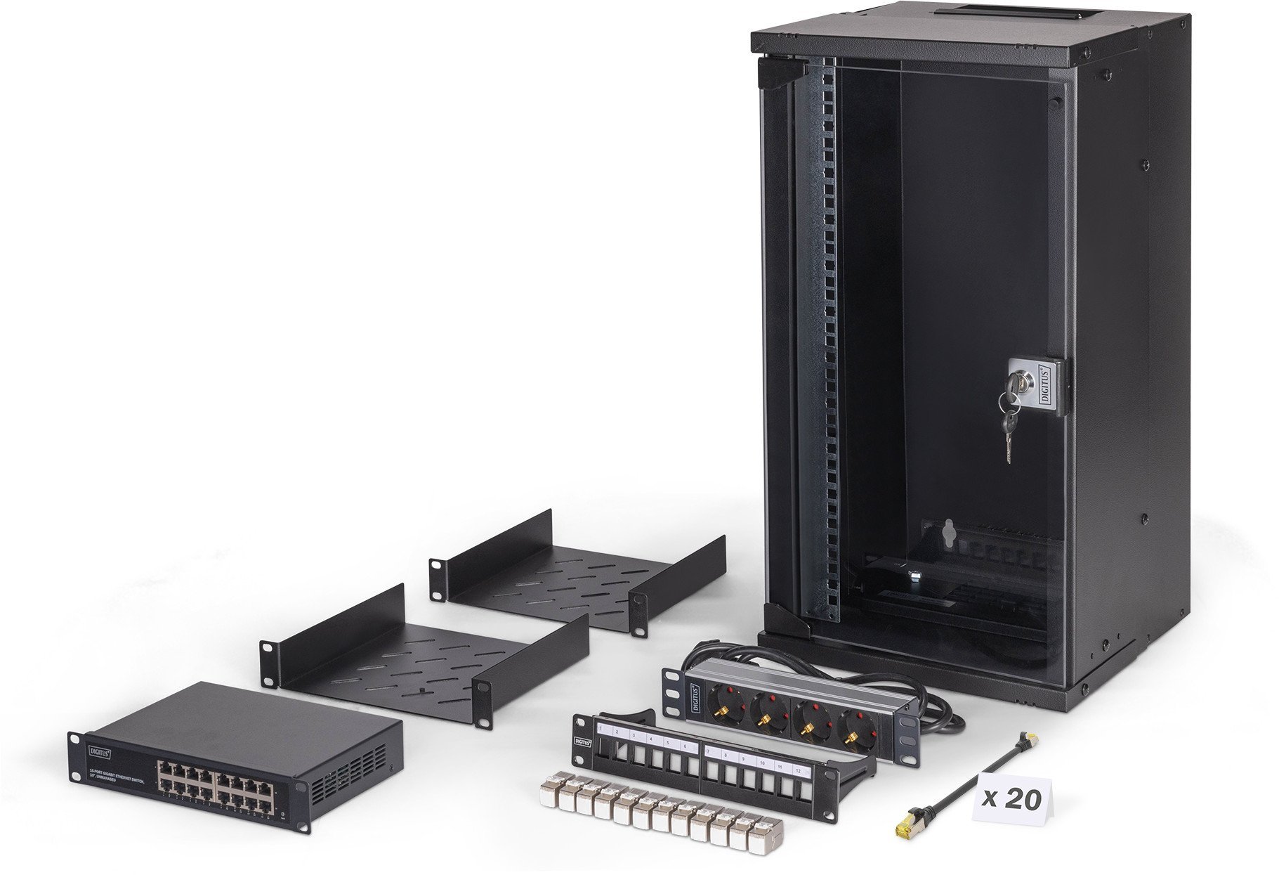 Digitus DIGITUS Netzwerk-Set 254 mm (10``)