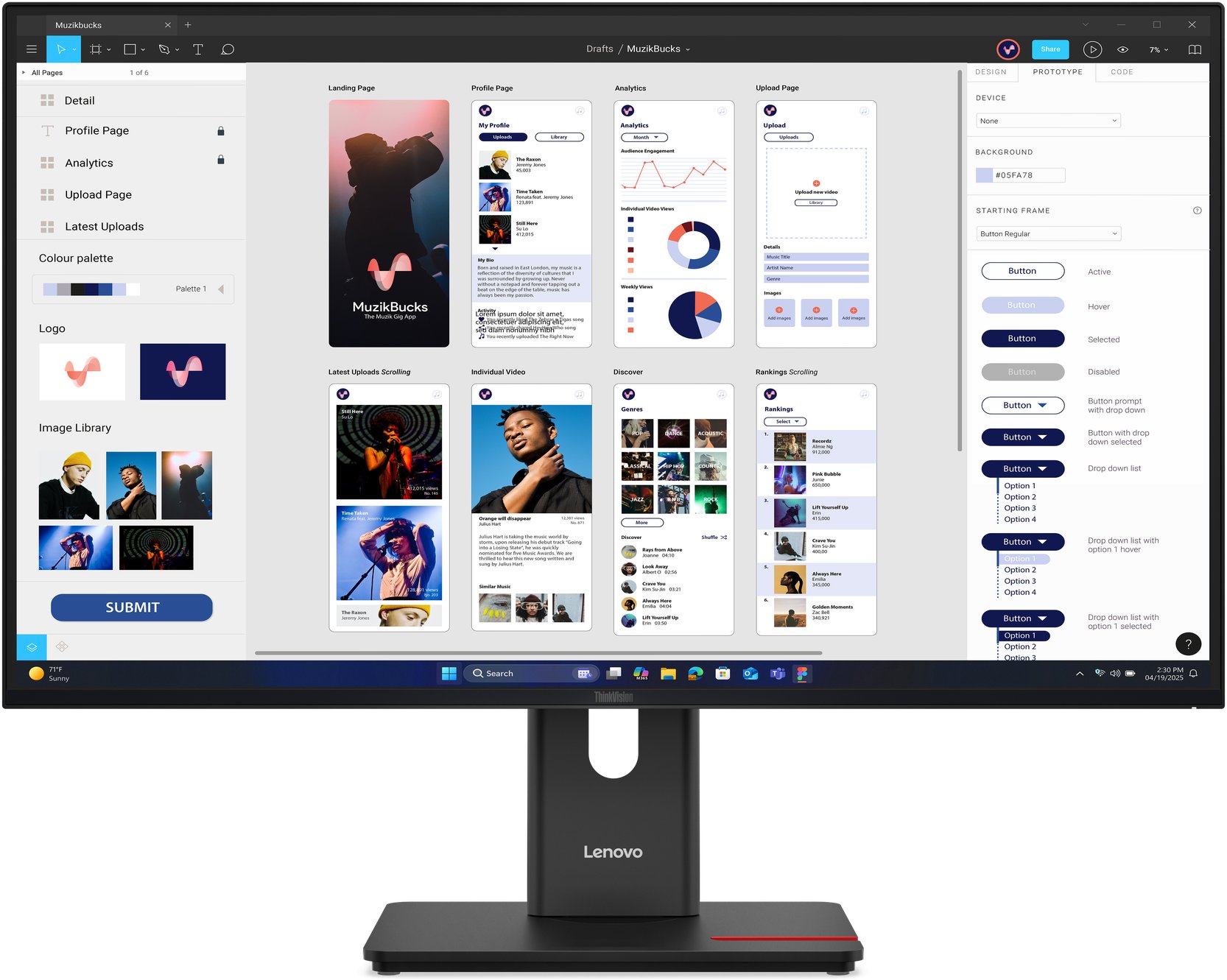 Monitor Lenovo ThinkVision T32UD-40 (64B0ZAT1EU) |