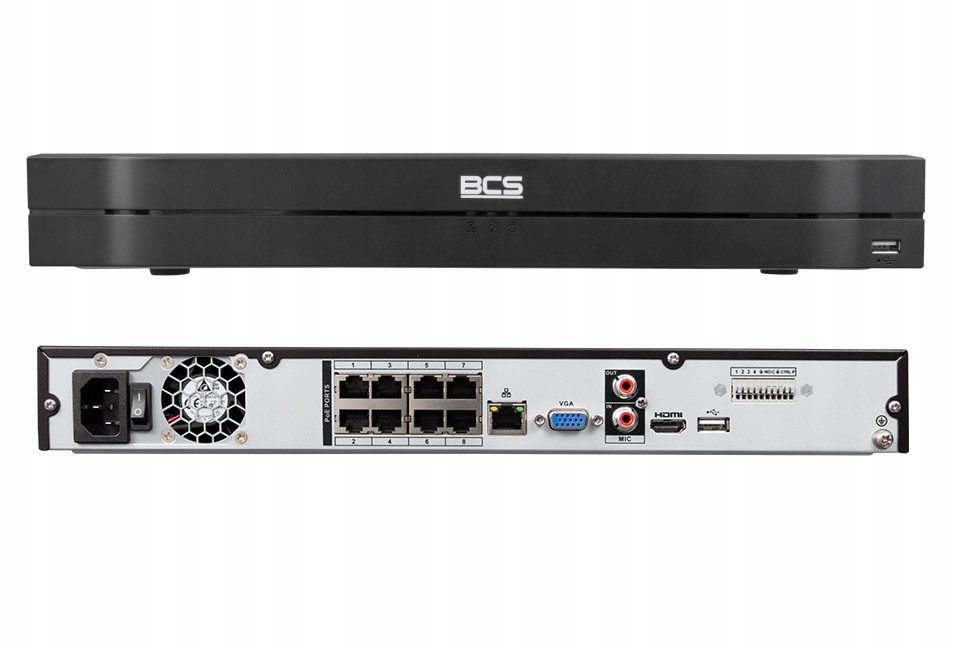 Rejestrator BCS BCS-L-NVR0802-A-4KE-8P(2L) Rejestrator IP BCS