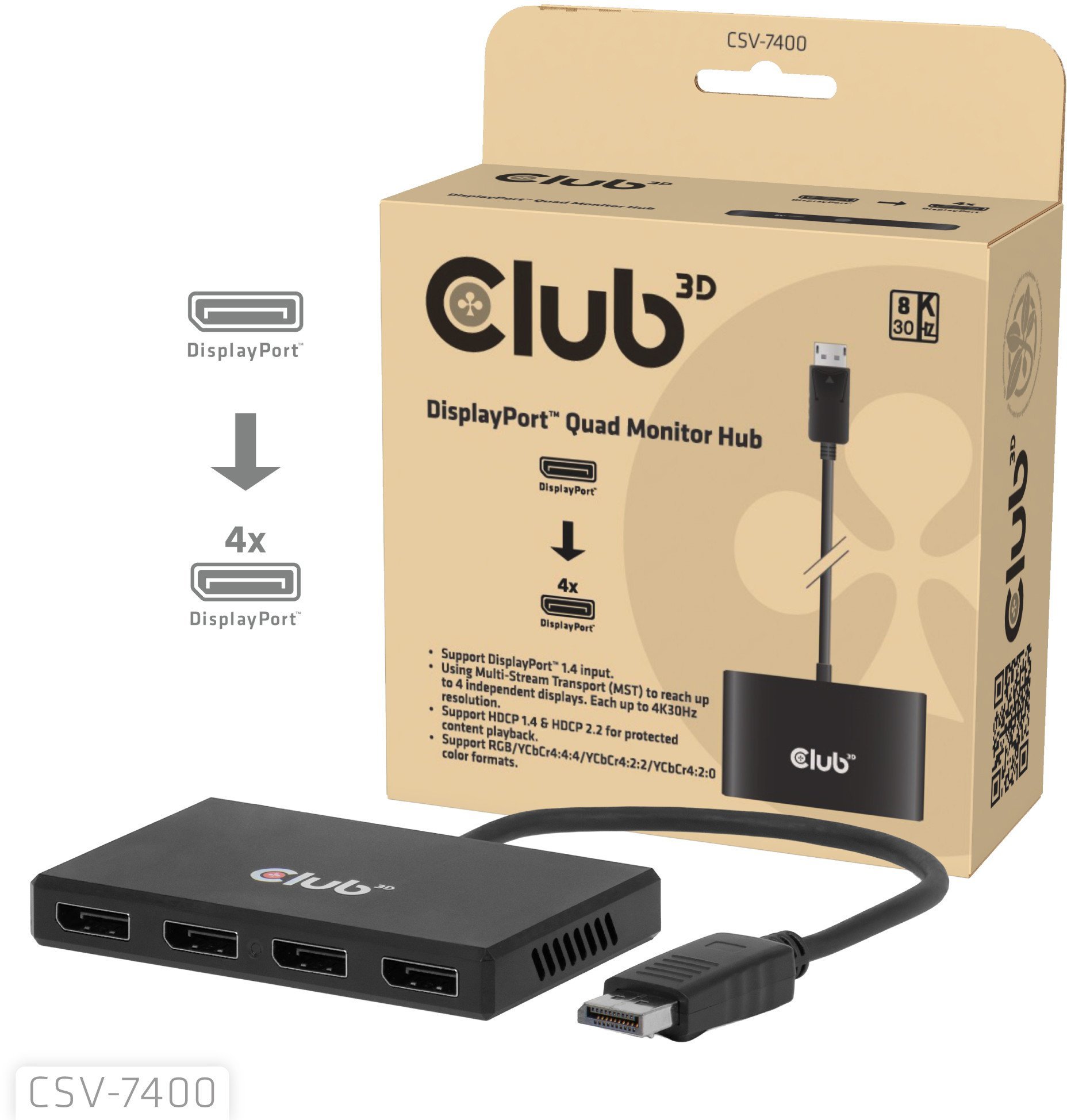 HUB USB Club 3D hub MST