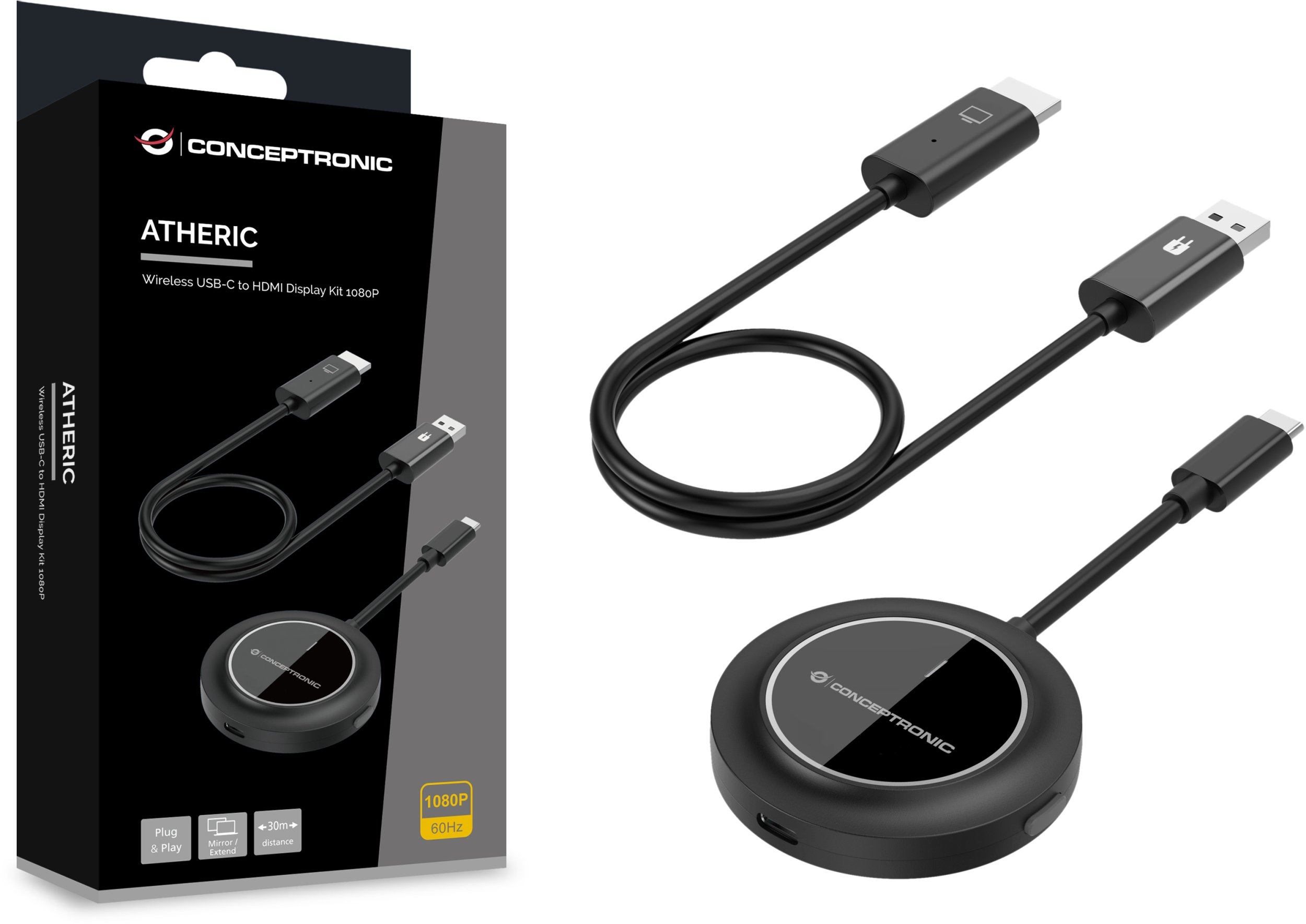Adapter AV Conceptronic Adapter USB-C->HDMI Wireless