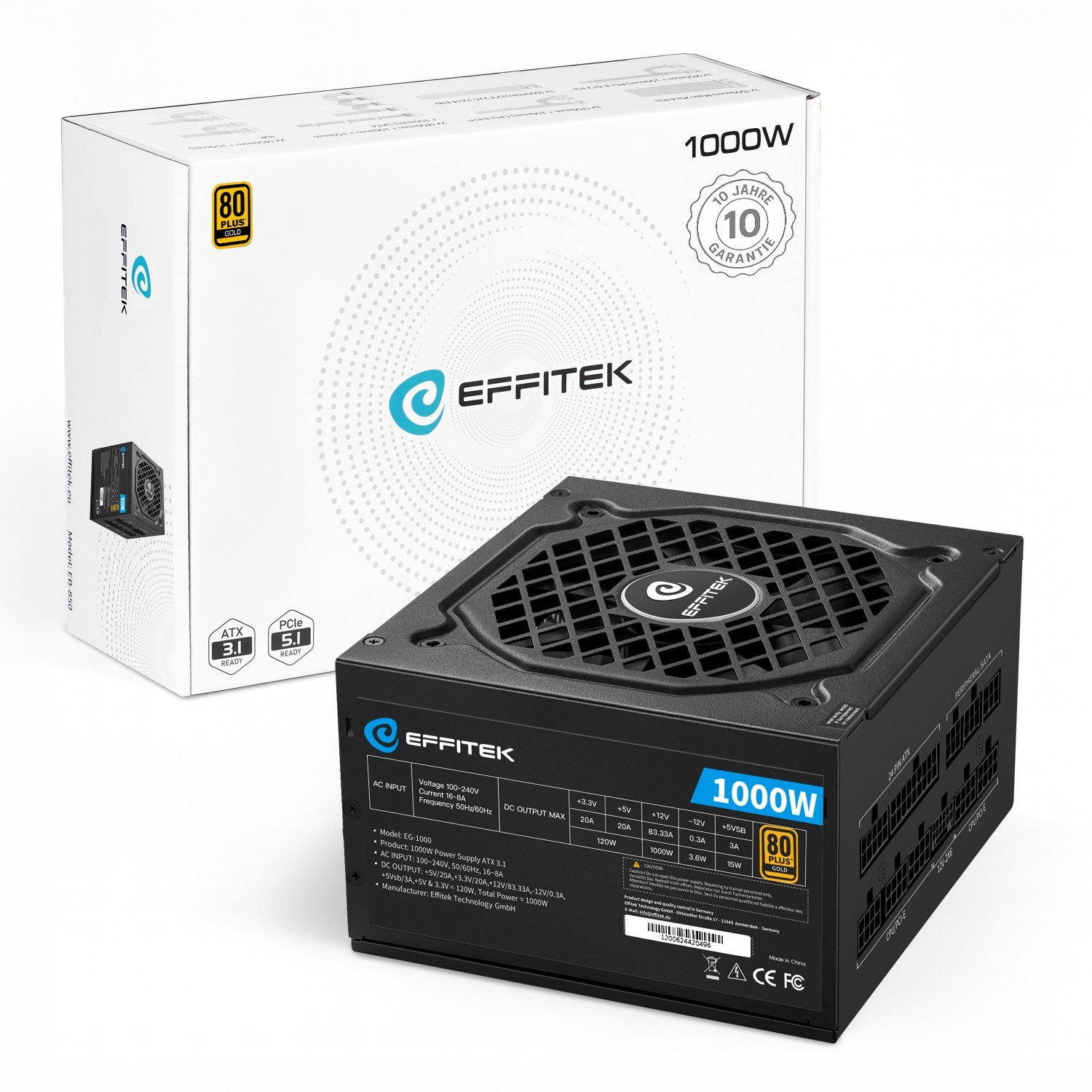 Zasilacz Effitek EFFITEK 1000 W (EG-1000)