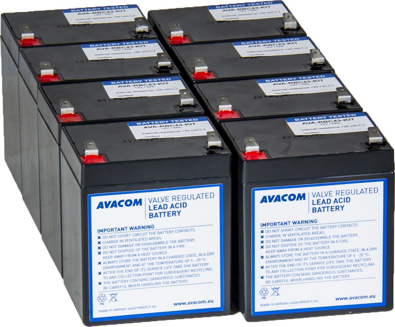 Súprava batérií AVACOM AVA-RBC43-KIT – náhradné