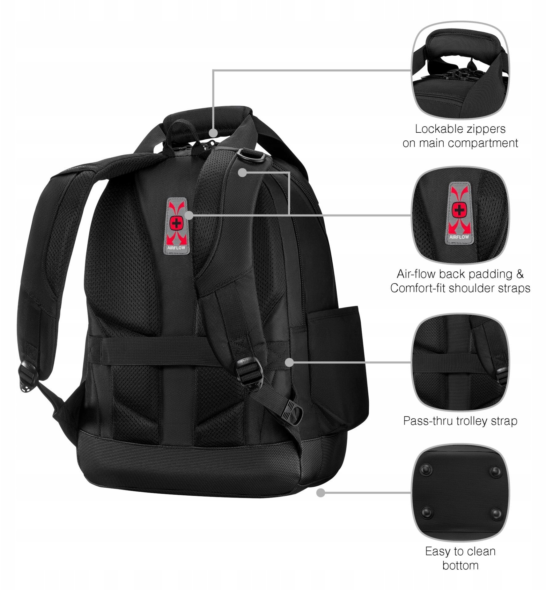 Wenger ADVANCED 16" Tool Backpack, Schwarz