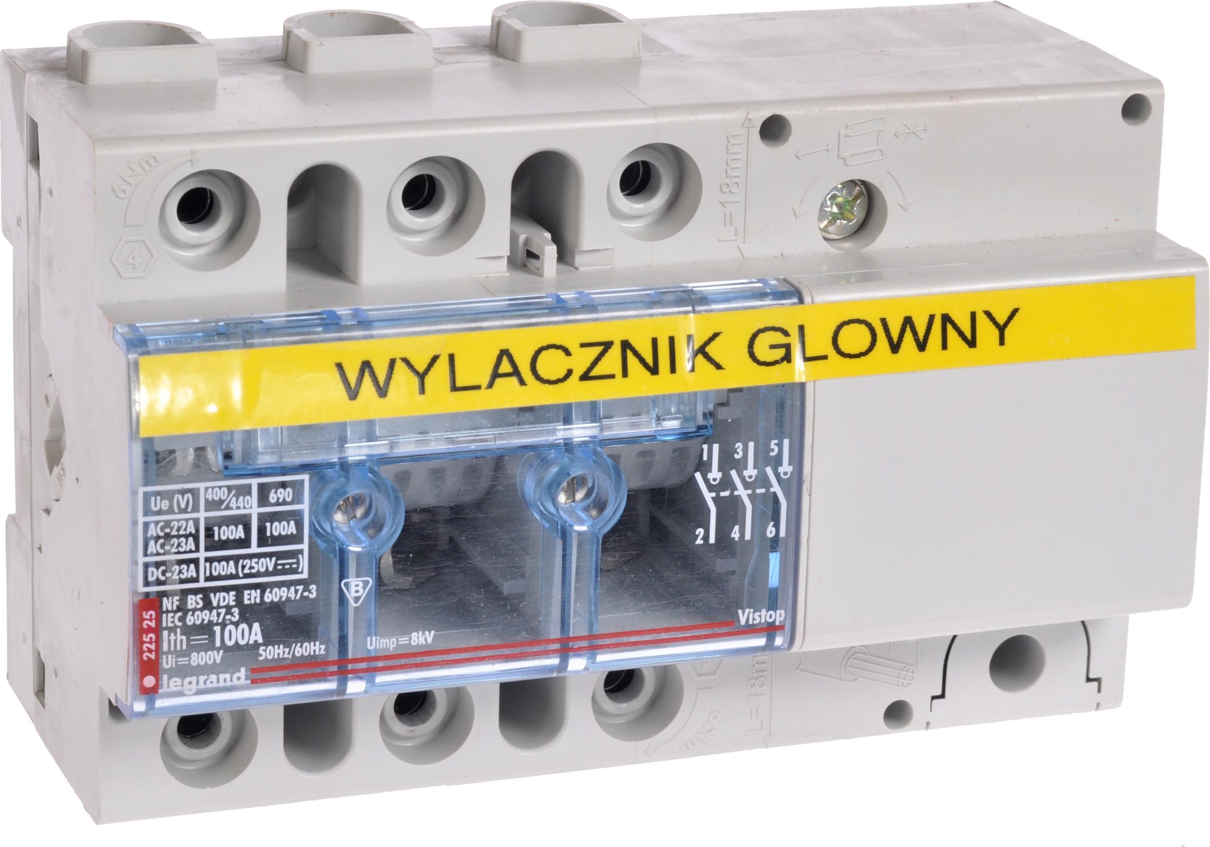 Legrand Rozłącznik izolacyjny 3P 100A VISTOP
