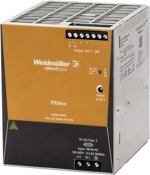 Weidmuller Zasilacz impulsowy 100-240V AC/24V DC