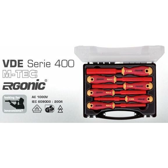 Felo Zestaw wkrętaków sześciokątnych 1000V Ergonic